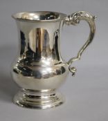 A George V silver baluster mug, A.L. Davenport, London, 1934, 14.3cm, 12 oz.