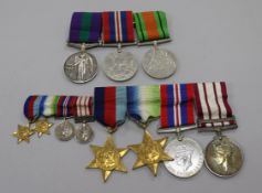 Two WW2 medal groups; Naval GSM group with Palestine 1945-48 clasp to Lieut (S) R.W.Howorth, R.N.