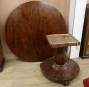 A Victorian mahogany circular breakfast table W.131cm