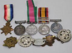 A group of assorted medals including WW1 group of two to Pte H.E.Oakley A.S.C and Q.S.A to Pte