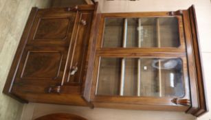 A Victorian mahogany secretaire bookcase W.129cm