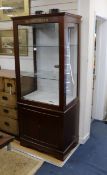 A mahogany 'Second Hand' display cabinet W.80cm
