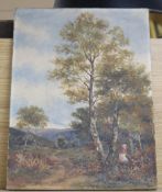 K. Watling, oil on canvas, Blythburn Common, signed, 16 x 12in., unframed