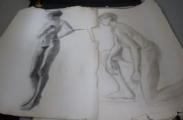 A portfolio of life drawings and classical studies by A.Beaumont