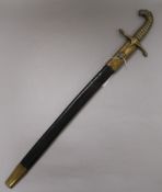 A Georgian bandsman's sword, by Herberts & Co, London length 62cm