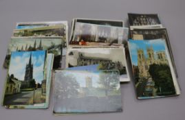 A quantity of postcards