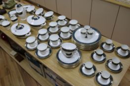 A Royal Doulton 'Carlyle' pattern part dinner, tea and coffee service, comprising: two vegetable