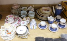 A collection of mixed tea and coffee wares