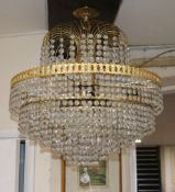 A six tier chandelier