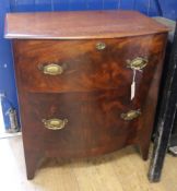 A mahogany commode W.66cm