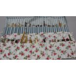 Eighty six assorted wooden lace bobbins; antique and later