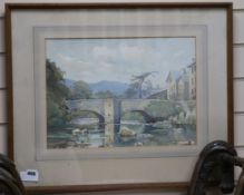 Norman Wright, watercolour, Beddgelert, North Wales, 12 x 17in.