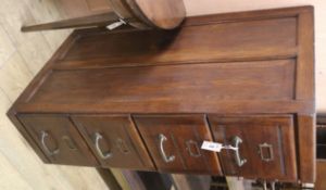 An oak four drawer filing cabinet W.37cm