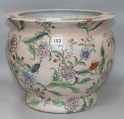 A Chinese fish bowl diameter 36cm