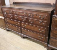 A oak mule chest W.170cm