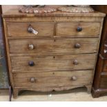A Regency mahogany chest W.109cm