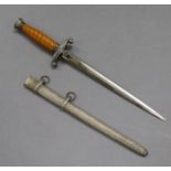 An original World War II German miniature army dagger, maker E&F. Horster Solingen length 20cm