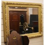 A Victorian gilt framed mirror W.82cm