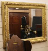 A Victorian gilt framed mirror W.82cm