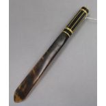 An 18ct gold mounted tortoiseshell page turner length 26cm