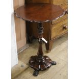 A Victorian rosewood and mahogany table W.50cm