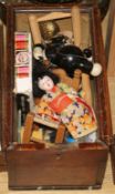 A set of dominoes, Japanese dolls etc