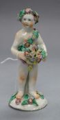 A Bow porcelain figure of a cherub c.1765 height 13.5cm