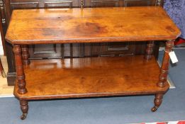 A late Victorian two tier buffet W.107cm