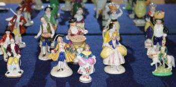 A quantity of miniature figurines tallest 9.5cm