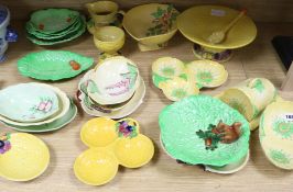 A collection of Carlton Ware floral and leaf moulded dishes, some Australian design