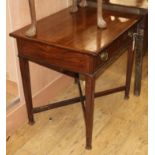 A George III mahogany side table W.77cm