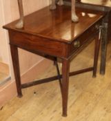 A George III mahogany side table W.77cm