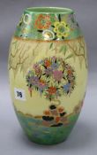 A Carlton Ware Mandarin Tree pattern 3719 ovoid vase, height 25.5cm