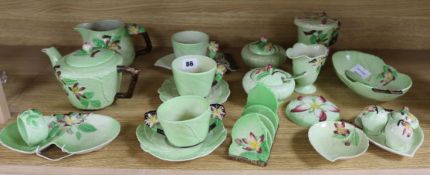 A collection of Carlton Ware Apple Blossom shape tea wares, Australian design reg. applied for