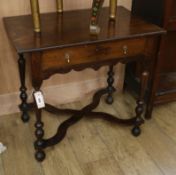 An oak side table W.71cm