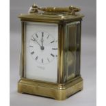 A Drocourt repeating carriage clock