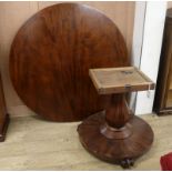 A Victorian mahogany circular breakfast table W.131cm