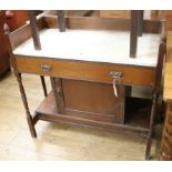 A marble top washstand W.92cm