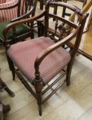 A mahogany elbow chair