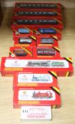 A collection of Hornby 00 gauge locomotives, carriages and wagons (13)