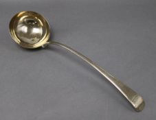 A George III silver soup ladle, 1786