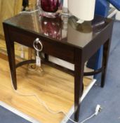 A pair of Porta Romana bedside tables W.60cm