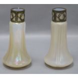 A pair of 1900's glass vases height 21.5cm