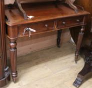 A Victorian mahogany washstand, the drawer stamped James Winter, 101 Wardour Street, Soho, London