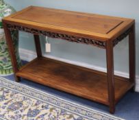 A Korean hardwood low table W.102cm