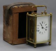 A cased carriage clock