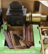 A stereoscope and slides