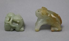 Two Chinese jade figures