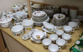 A large collection of Royal Worcester Evesham and other tableware, comprising: circular tureen and
