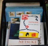 A quantity of reference books / catalogues on netsuke